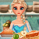 Elsa làm bánh táo